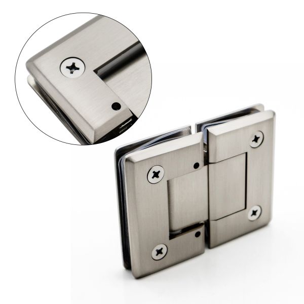 180 Degree Stainless Steel Shower Door Glass Clamp Hinge for Long Life Laundry Needs
