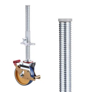 China 125mm PU Adjustable Scaffold Wheels , 600kg Capacity Caster Wheel Scaffolding on sale