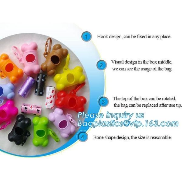 Pet product house shape dog waste bags with dispenser and leash clip, Pet Waste Bag Removal Disposal Heavy Duty Earth Fr