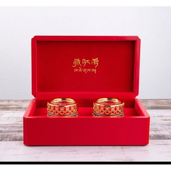 MDF wooden box for tea canister rectangle wooden tea box Storage Gift Red Packaging Wooden Box with velvet insert