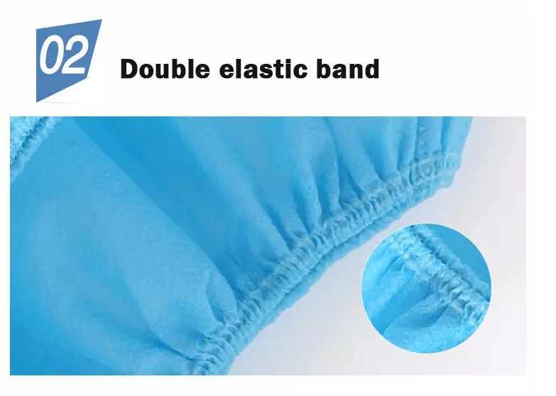 Non Woven Blue Shoe Covers Disposable Anti Skid Soft Eco Friendly