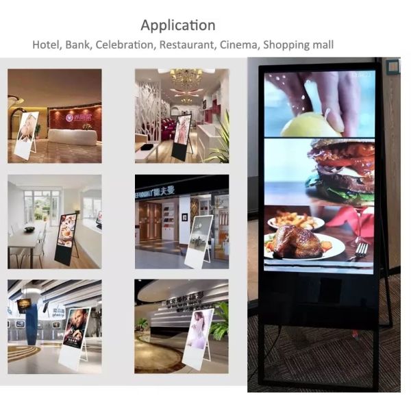 Floor Standing Digital Signage Touch Display Screen 43 Inch Metal Shell Material
