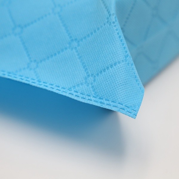80g blue embossing reusable die Cut Ultrasonic Nonwoven promotion bag