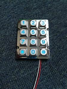 China Higher quality cheapest access control illuminated blue leds 24 voltage numeric keypads wholesale