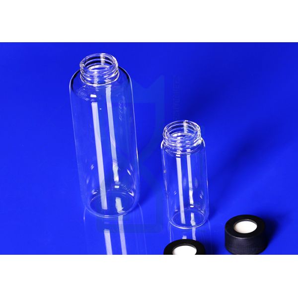 Purity Transparent Fused Silica Glass Reagent Bottle With Screw Caps