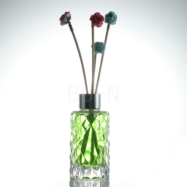 Transaprent Clear Glass Aroma Diffuser Bottle Decorative Reed Car 100ml