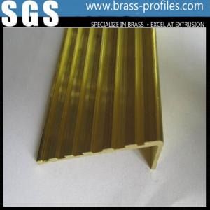 China Brass Anti-slip Strip for Stairs / Brass Non-slip Nosing Sheet on sale