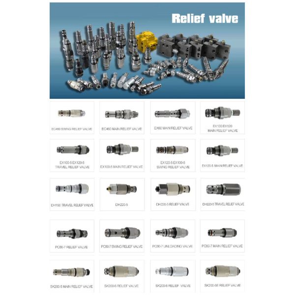 SK120-5 SK200-5 Excavator Relief Valve Main Control Relief Valve YN22V00002F1