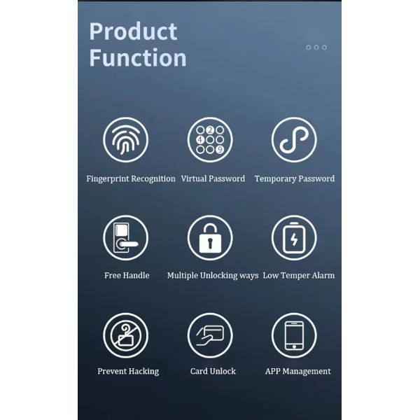 Aluminum Alloy Smart Home TTlock Keyless Digital Door Lock Biometric Fingerprint Door Lock