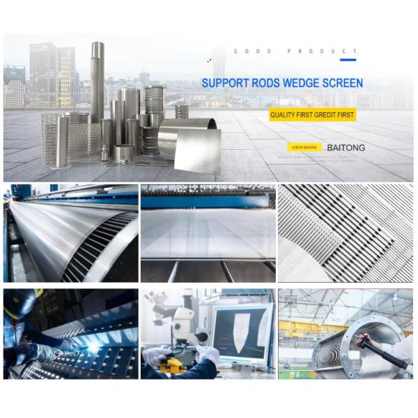 Ss304 Material V Shaped Wedge Wire Filter Koi Pond Sieve Bend