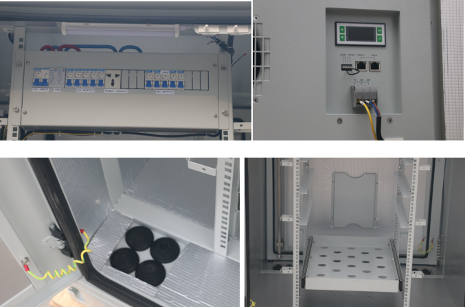 DC48V 40U 1.2mm SS Outdoor Telecom Cabinet Base Station Energy Saving