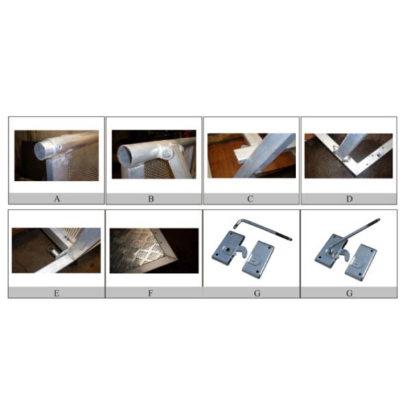 6082 - T6 Aluminum Folding Crowd Control Stands / Hand Barrier For Sports Event