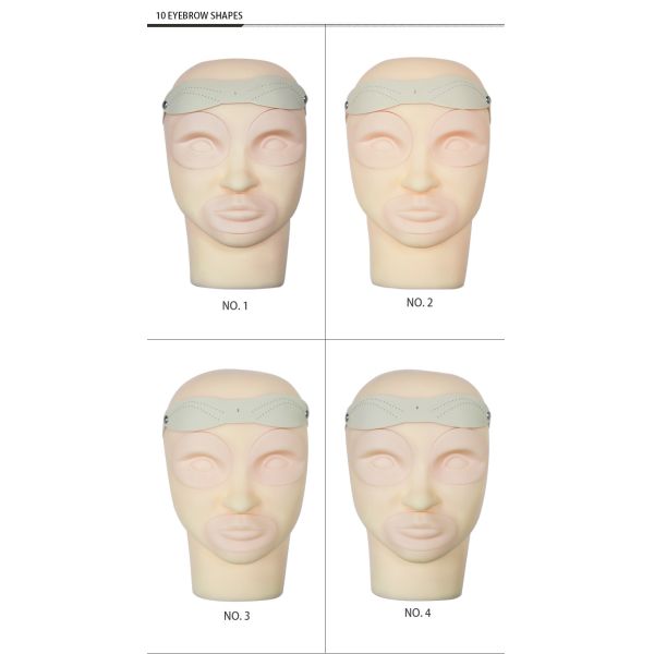 Rubber Inkless Double Sided Eyebrow Tattoo Fake Skin With Headband