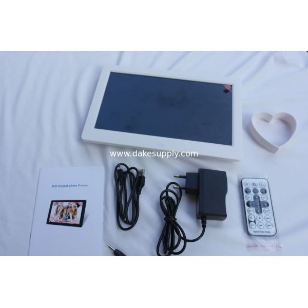 10" digital photo frame remote control super thin 16:9 ratio Support MP3/4 for advertisement or gift