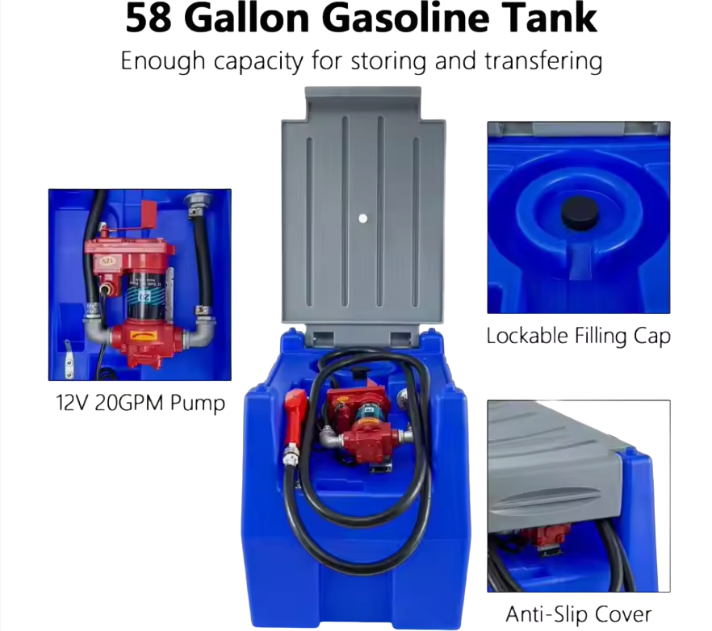 Custom Rotational Plastic Molding Oil Tank Customize Different Color Sizes Rotomolding Fuel Tank