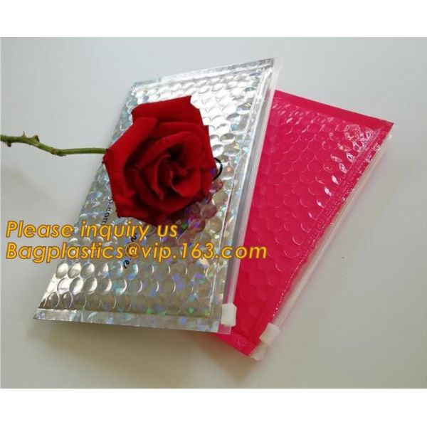 transparent slider zipper bubble bag，Reusable portable PE bubble wine bottle protector bag,k bubble bag,slider pac