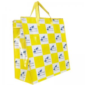 China Washable Pp Woven Grocery Tote Bag Washable Large Reusable Shopping Bags wholesale