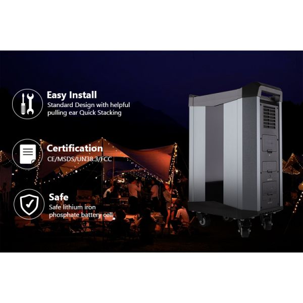 All-in-one Portable Energy Storage Max 2000w for Home Solar Storage Backup Off-grid Home Battery Station 2515Wh