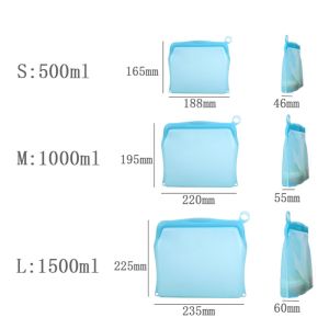 China FDA Hermetic Seal Microwave Safe Silicone Food Storage Bag wholesale