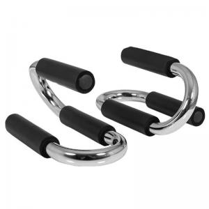 China Chrome Iron Gym Push Up Bar Stand S Shape Home Exercise on sale