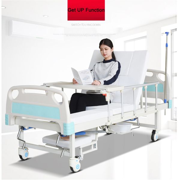 Multifunctional Hospital Patient Beds 200*90*45cm Manual Adjustable Medical Bed ODM hospital bed with rails