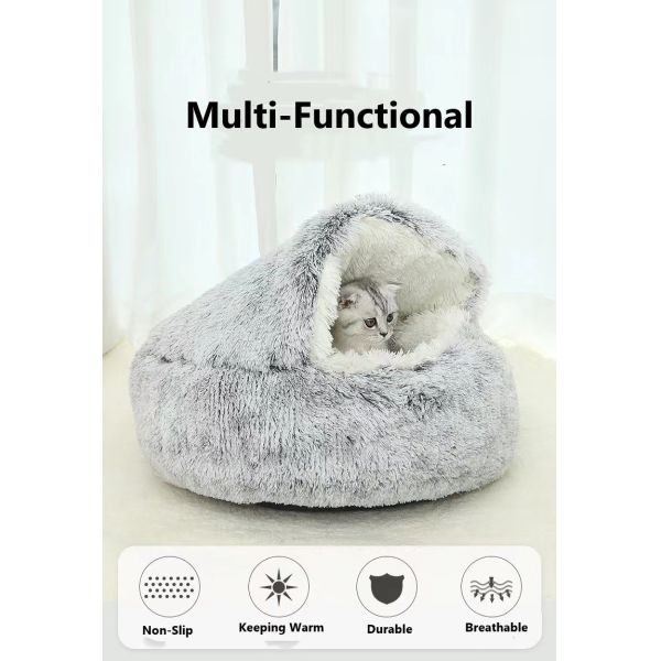 Eco Friendly Soft Long Plush Pet Sleep Bed Felt Sponge For Large Small Kittens