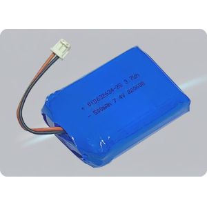 7.4V 530mAh Lithium Polymer Battery 300 Cycles 1C Discharge