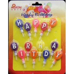 Balloon Shaped Personalized Letter Birthday Candles Happy Birthday Word
