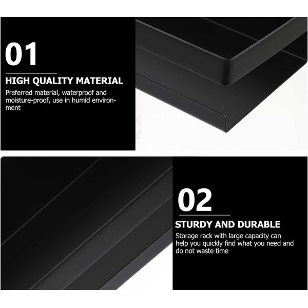 Stainless Steel Wall Mounted Bathroom Shelf Rustproof Waterproof For Toothbrush