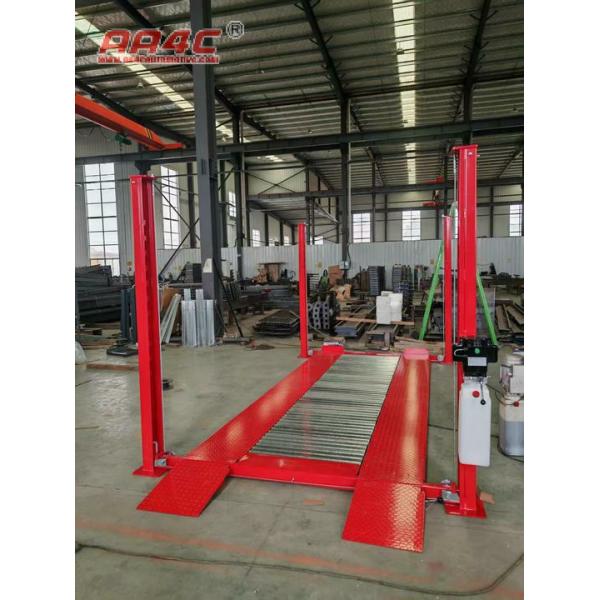 AA4C 4 Post car Parking lift auto storage system vehicles parking for 2 cars 2m high 3.5T capacity