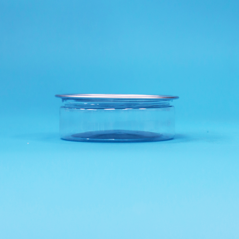 China Round Plastic PET Can With Tin Easy Open End For Food Candy Cookies Snack Packaging on sale