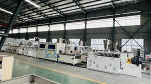 China 200-300mm Double Screw PVC Panel Manufacturing Machine 23x2x2m wholesale