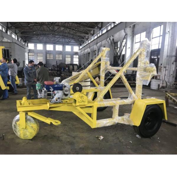 3 Ton Cable Reel Trailer Underground Cable Installation Tools With Diesel Engine Winch