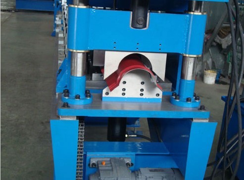 PLC Control Roof Ridge Cap Roll Forming Machine For Galvanized Steel Sheet
