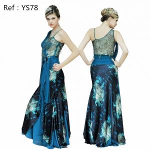 China Summer Lady Formal Dress Elegant Floor Length Green Evening Dress wholesale