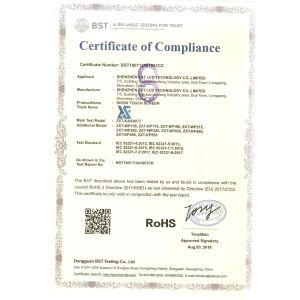 SHENZHEN ZXT LCD TECHNOLOGY CO.,LIMITED Certifications