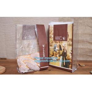 Recyclable sandwich bread food packaging brown paper bag custom kraft pastry