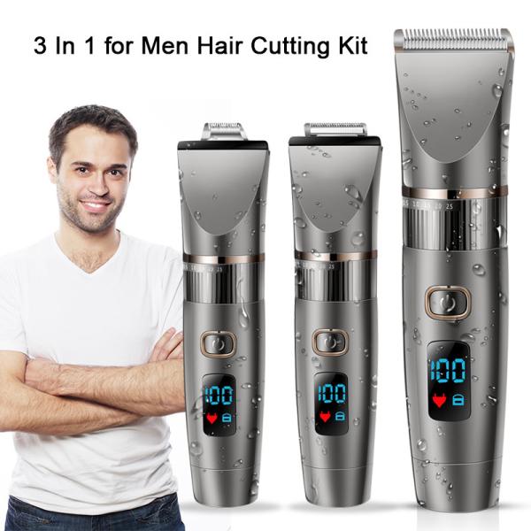 Professional Barber Shop Hair Clippers , Li Ion Battery Electric Hair Trimmer