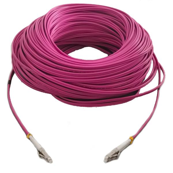 Multimode Duplex Fiber Optic patch Cable LC - LC OM4 50/125