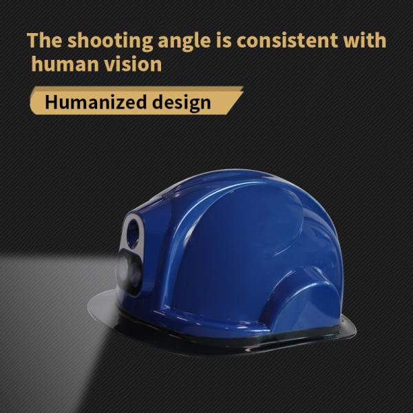 2.4" Screen Temp Measuring Safety Helmet Camera 5000mAh IP66