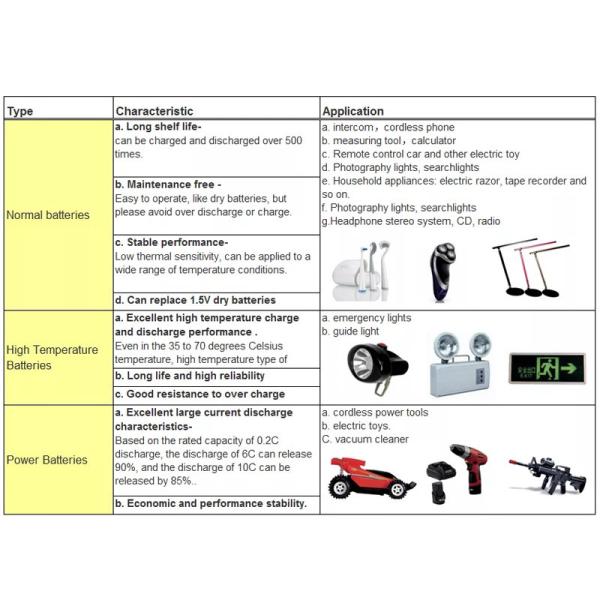4.8V NiCd Emergency Lighting Battery Pack Rechargeable With Plugs
