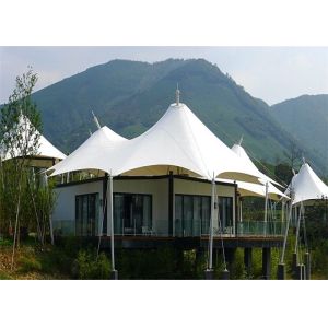 Prefab 2 Bedroom White PVDF Waterproof Fabric House Tents