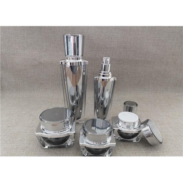 Sliver Cap Refillable Pump Bottles , Empty Lotion Containers 60 / 120G