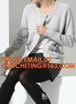Korean Fashion Women Grey Deep V Neck Cashmere Cardigan, Ladies Sleeveless Knit