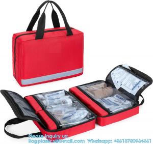 China Small First Aid Kit Bag Empty Portable Emergency Kits Trauma Bag, Ideal For Car, Home, Camping And Hiking, Red Bag on sale
