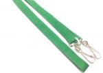 Blank Double J Hooks Custom Printed Lanyards 15mm Wide For Staff ID Card Green