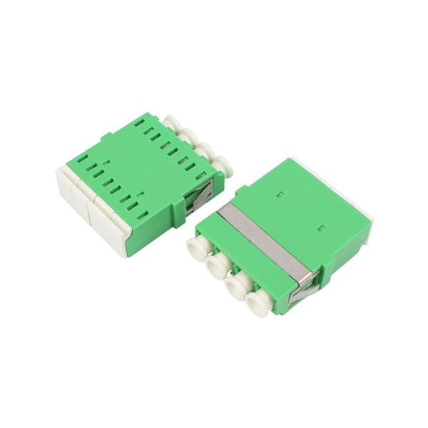 Green Singlemode LC Quad Adapter Customized Mounting Without Flange