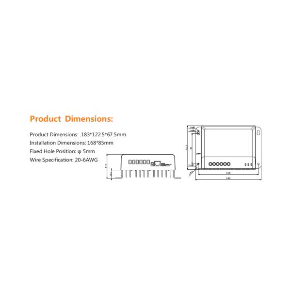 Digital Solar Charge Controller Solar Energy Charge Discharge Controller LC2430N10H
