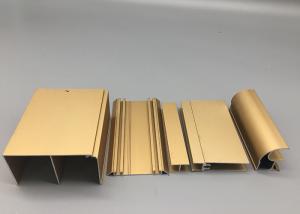 China Sandy Blasted Anodized Aluminum Profiles Gold Anodizing Extruded Profiles Aluminium on sale