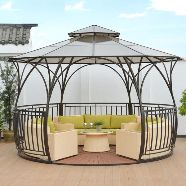 Sail Cast Iron Gazebo PVC Coated Camping Gazebo Customized